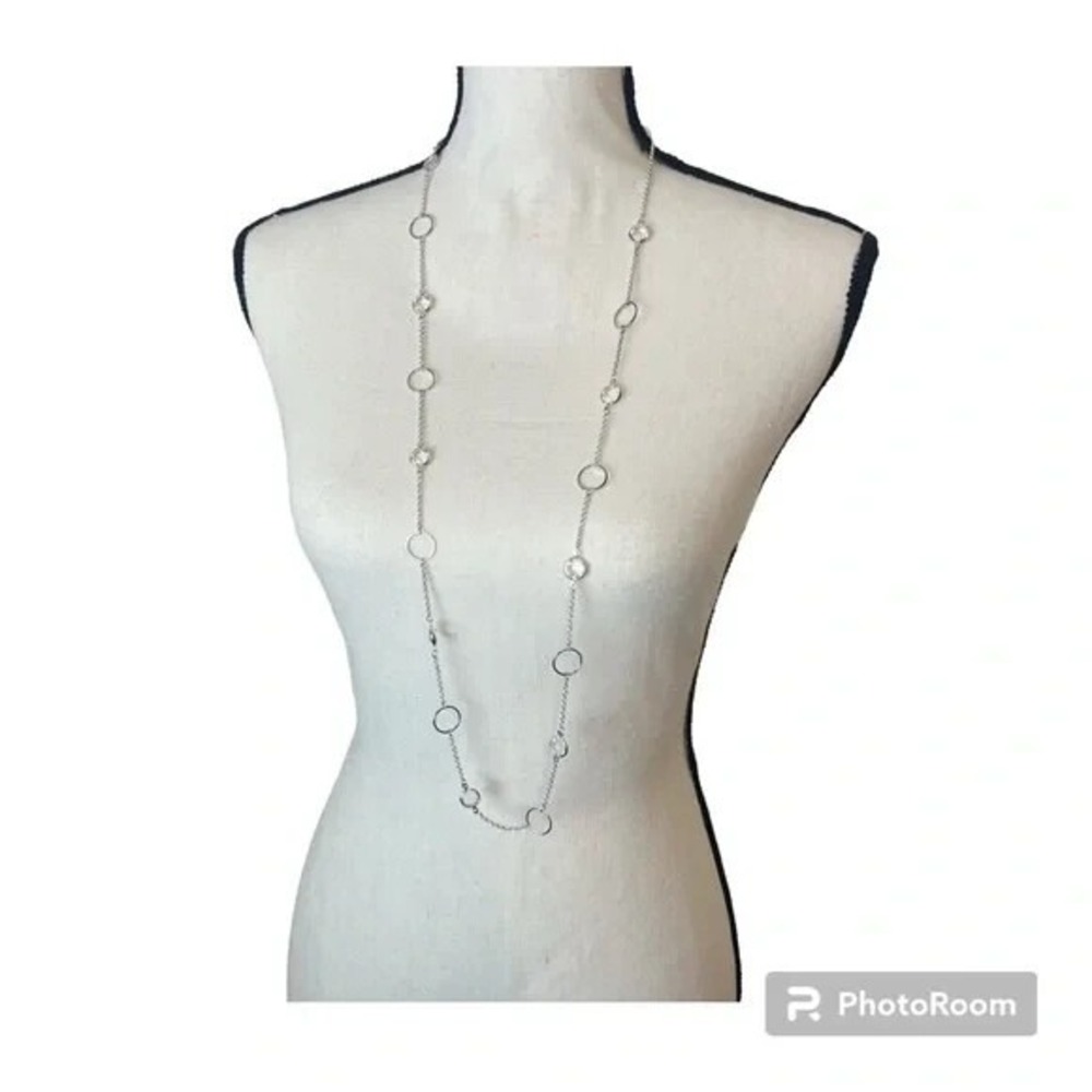 Silver Toned Chain Necklace Minimalist Classic Contemporary